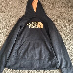 The North Face Gray and Orange Sweater Full-Zip Fleece